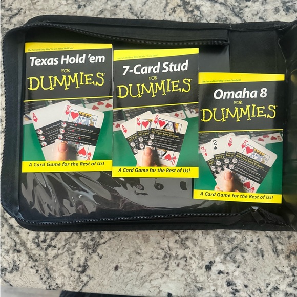 Poker Set For Dummies with Rule Books: Texas Hold'em 7-Card Stud Omaha 8 - Picture 13 of 15